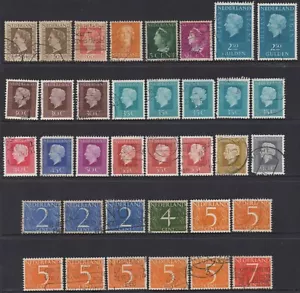 NETHERLANDS 1969/76 QUEEN WILHELMINA & JULIANNA & NUMERAL STAMPS OF (36) VFU - Picture 1 of 1