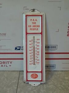 Vintage metal Production Credit Association Thermometer (the go ahead people)