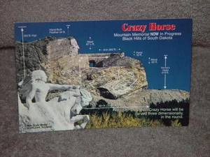 Crazy Horse Mountain Memorial In Progress Post Card - Picture 1 of 3