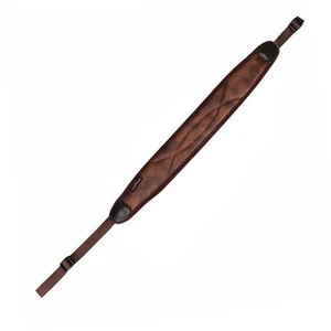 TOURBON Soft Padded PU & Leather Rifle Sling Non-slip Gun Strap Shooting Hunting - Picture 1 of 8