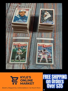 1989 Topps Baseball Karten Lot 293 Karten KEINE DOPPELTEN mit 2 in Top Loadern - Bild 1 von 5