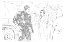 Black Panther Original Pencil Art Steve Kurth MARVEL STUDIOS MOVIE 11x17