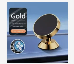 Magnetic Car Phone Holder Magnet Mount Mobile Cell Phone Stand GPS GOLD BB - Imagen 1 de 4