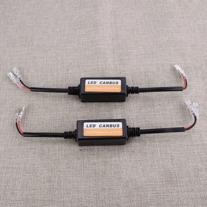 2xCar H1/H3 Headlight Decoder Canbus Anti Flicker Resistor ErrorFree Canceler ab - Picture 1 of 7