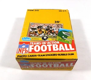 1981 Fleer Teams in Action Football Box (36 Sealed Packs) - Picture 1 of 2