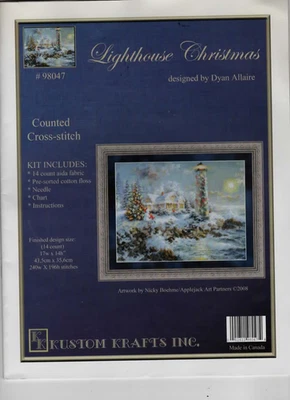 Kit de punto de cruz contado Kustom Krafts #98047 FARO NAVIDAD por Allaire Foto 1 de 2