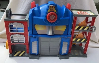 2010 Transformers Rescue Bots Firehouse Playset with Firetruck  - Image 1 of 4