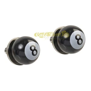 Paar Schraube Kennzeichen Ball 8 für Portatagra Custom Bike Universal Chrom 2PZ - Picture 1 of 1