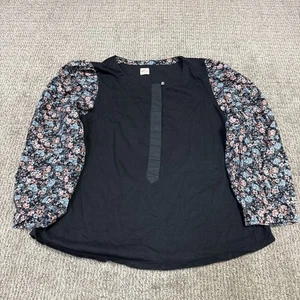 La Vie Rebecca Taylor Blouse Black Long Sleeve Women’s Size Medium - Picture 1 of 11