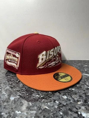 BUFFALO BISONS EXCLUSIVE HOMETOWN COLLECTION PATCH 7 3/8 FITTED HAT NEW ERA Jays - Image 1 of 4