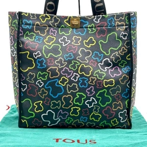 TOUS Bolso de Mano Bolso Cartera Oso Camuflaje Negro Multicolor 44×36cm - Imagen 1 de 13
