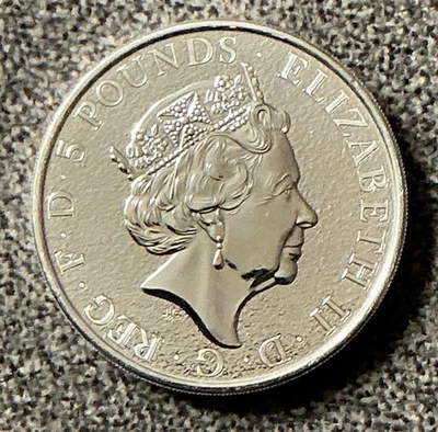 Moneda de plata Gran Bretaña 2016 2 oz .9999 Queen's Beasts The Lion of England £5 Foto 1 de 2