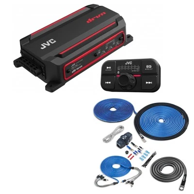 JVC KS-DR2104DBT 600W Peak DRVN Series Class-D 4-Channel Amplifier w/ Amp Kit - Image 1 of 4