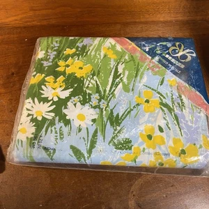 VTG Bibb Room Concepts Meadow Song Twin Flat Bed Sheet NEW NOS - Picture 1 of 8