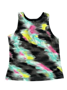 ID Ideology Women's Printed Shelf-Bra Tank Top Built-In Bra Grey Multicolor New - Picture 1 of 9