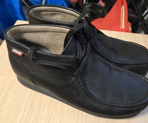 Clarks Original Wallabees Men's Black Leather lo-top Shoes Size 9.5 Pre-Owned - Imagen 1 de 6