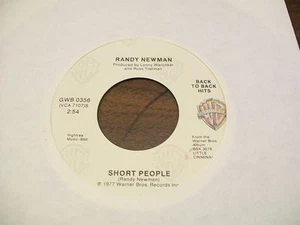 Randy Newman-Short People-Baltimore-45-Warner Bros-VG+ - Imagen 1 de 1