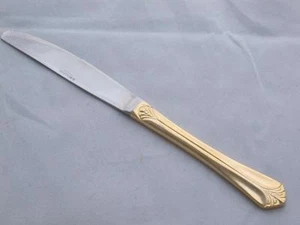 Wallace Gold Electroplate Tafelmesser (s) WAS245 Plume Tip - Bild 1 von 1