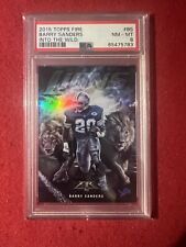 2015 Topps Fire Barry Sanders Into The Wild SP PSA 8 #BS Pop 1 only 3 Higher