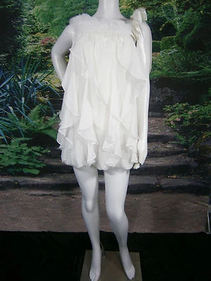 DAVID FIELDEN INGLATERRA KLEINFELD VESTIDO DE NOVIA CORTO SEXY SEDA 10 FLUJOS BONITO Foto 1 de 4