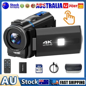 4K Video Camera Camcorder 48MP YouTube Vlogging Camera Night Vision 3โ 270ยฐ 32GB - Picture 1 of 9