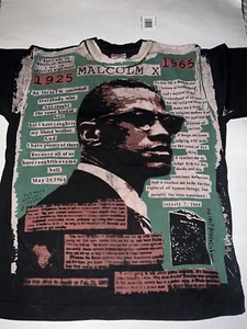 Nueva Camiseta Para Hombre Mosquitohead Malcolm X REIMPRESIÓN Negra Talla XL - Imagen 1 de 4