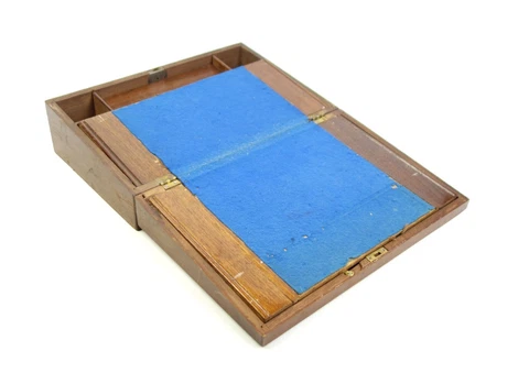 Antique Victorian Lap Desk Wood Portable Writing Desk Late 1800's Early 1900's Cover