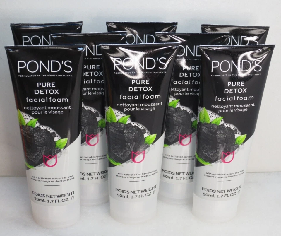 Pond's Pure Facial Foam with Charcoal 1.7 fl oz (50ml) 6pcs