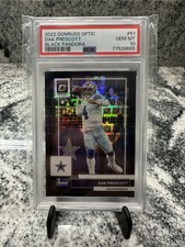 Dak Prescott SSP /25 - 2022 Donruss Optic, Black Pandora Prizm PSA 10🔥POP 1🔥