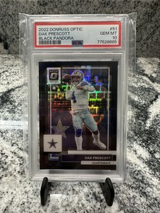 Dak Prescott SSP /25 - 2022 Donruss Optic, Black Pandora Prizm PSA 10🔥POP 1🔥