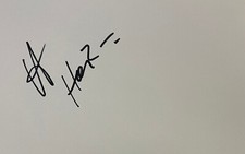 Hand signed white card of HAILE GEBRSELASSIE, ATHLETICS autograph