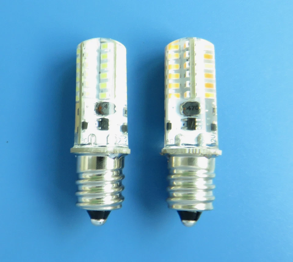 E12 C7 Candelabra LED Lamp White/Warm bulb 48-3014SMD AC/DC12V Silicone Light #1 - Image 1 of 3