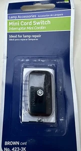 Leviton Feed-Through Lamp Cord Switch 423-3K Brown - Picture 1 of 2