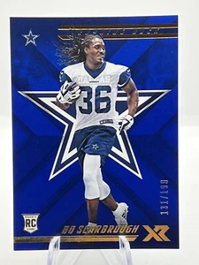 2018 Panini XR Bo Scarbrough #156 Blue Parallel 131/199 Rookie RC Cowboys - Picture 1 of 2
