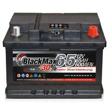 Autobatterie 12V 65Ah 600A/EN BlackMax Starterbatterie statt 55 60 61 62 63 Ah