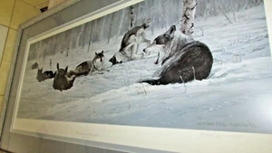 JON VAN ZYLE ALASKA ART IDITAROD HAND SIGNED NUMBERED & CERTIFICATE WOLF PRINT - Picture 1 of 11