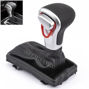 per AUDI A4 A5 B8 Q5 8R AUTOMATICO POMELLO LEVA DEL CAMBIO PELLE MANOPOLA CUFFIA - Foto 1 di 4