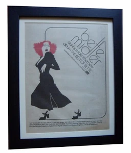 BETTE MIDLER+Best Of+POSTER AD+RARE ORIGINAL 1978+FRAMED+EXPRESS GLOBAL SHIP - Bild 1 von 7