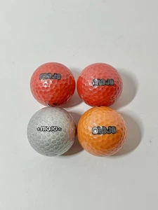 Mixed Lot of 4 Colored Nike Mojo Karma Golf Balls Silver Pink Red Orange CLEAN - Picture 1 of 3