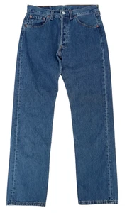 Levi's Men's 501 Jeans Size 32"W/32"L Medium Blue Straight Leg Pockets Used F1 - Picture 1 of 11