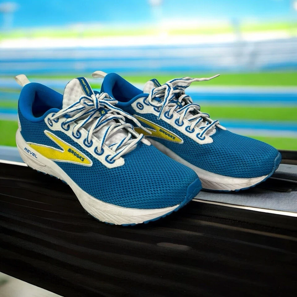 Zapatos para correr Brooks Revel 6 Energize neutros talla 10,5 medianos (B) azules/amarillos Foto 1 de 4