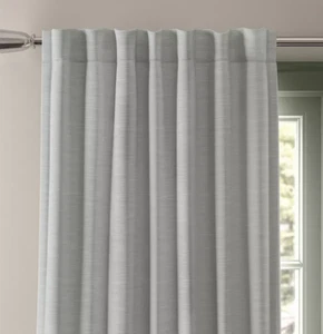 Blackout Henna Window Curtain Panel Gray Threshold 50" W x 84" L - Picture 1 of 7
