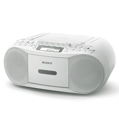 Sony CD Radio Cassette Player White CFD-S70-W AC 100V - Image 1 of 4