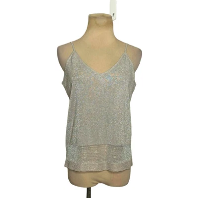 Joseph A. camisola plateada metálica talla grande Foto 1 de 4