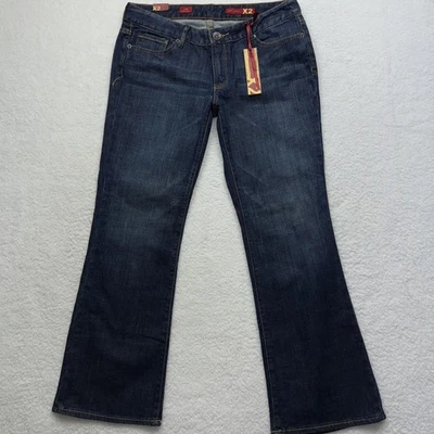 X2 Jeans Womens 10 Dark Wash Blue Low Rise Boot Cut Stella Regular Stretch Denim - Image 1 of 4