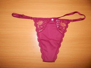 Victoria s Secret L Tanga V-String Thong Höschen Unterhose Panty  sexy bordeaux - Bild 1 von 4
