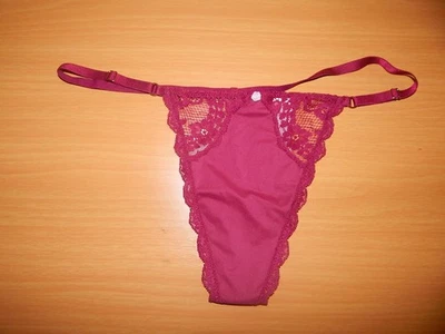 Victoria s Secret M Tanga V-String Thong Höschen Unterhose Panty  sexy bordeaux - Bild 1 von 4