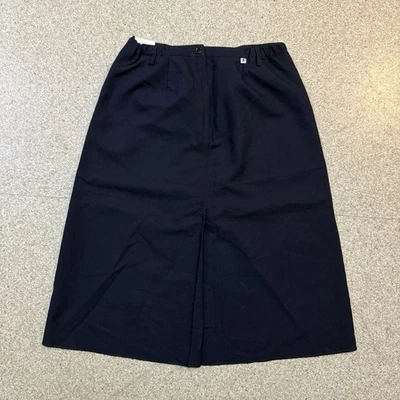 Falda postal vintage para mujer azul marino longitud media talla 18 garra cremallera Foto 1 de 4