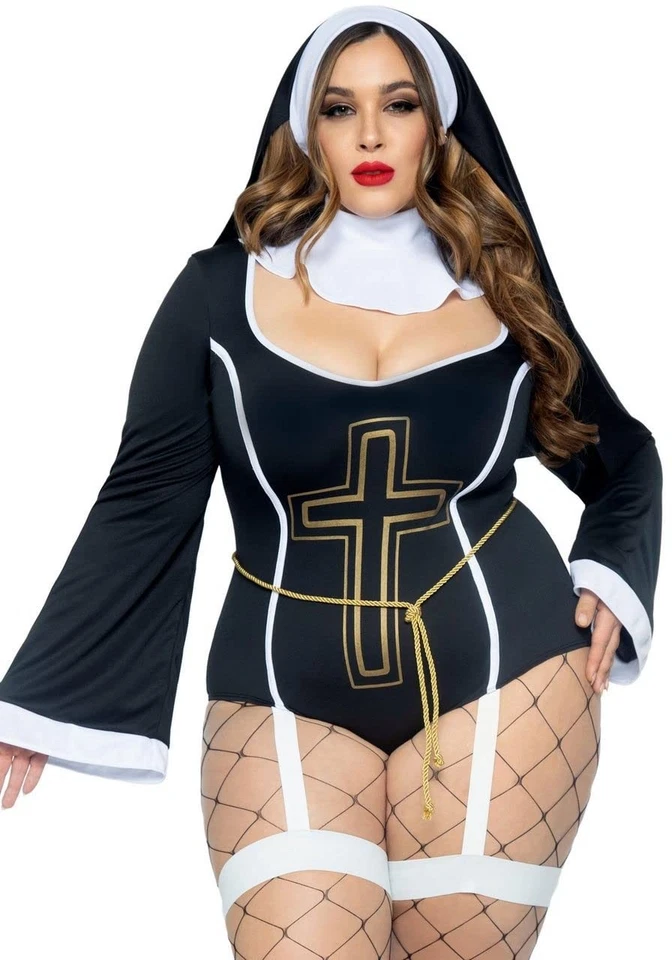 Sister Sin Nun Costume Costume Plus Size Adult Halloween Plus Size 1X/2X - Image 1 of 1