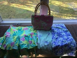 Lilly Pulitzer Reversible Wrap Sz 8P Butterfly, Lined Skirt SZ 8, pocketbook bag - Picture 1 of 12